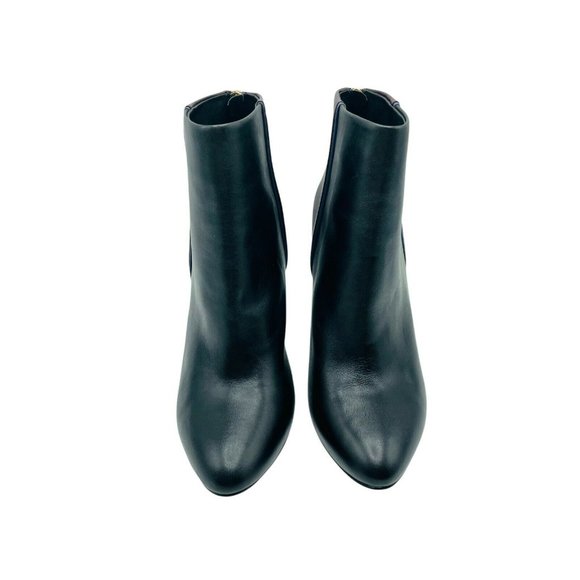 Cabi Bisset Bootie Black Purple 8 Women Leather Colorblock Boot Heel Pointed Toe - Picture 4 of 7